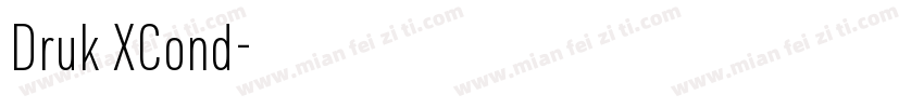 Druk XCond字体转换